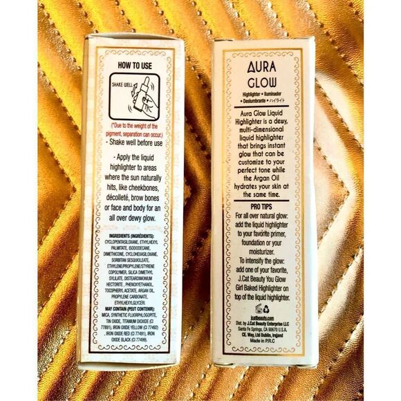 J. CAT BEAUTY - NWTIB - 2-Pack Aura Glow Liquid Highlighter in “Pink Goddess” . - Picture 9 of 14